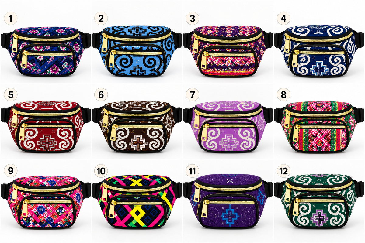 Hmong Embroidered Fanny Pack